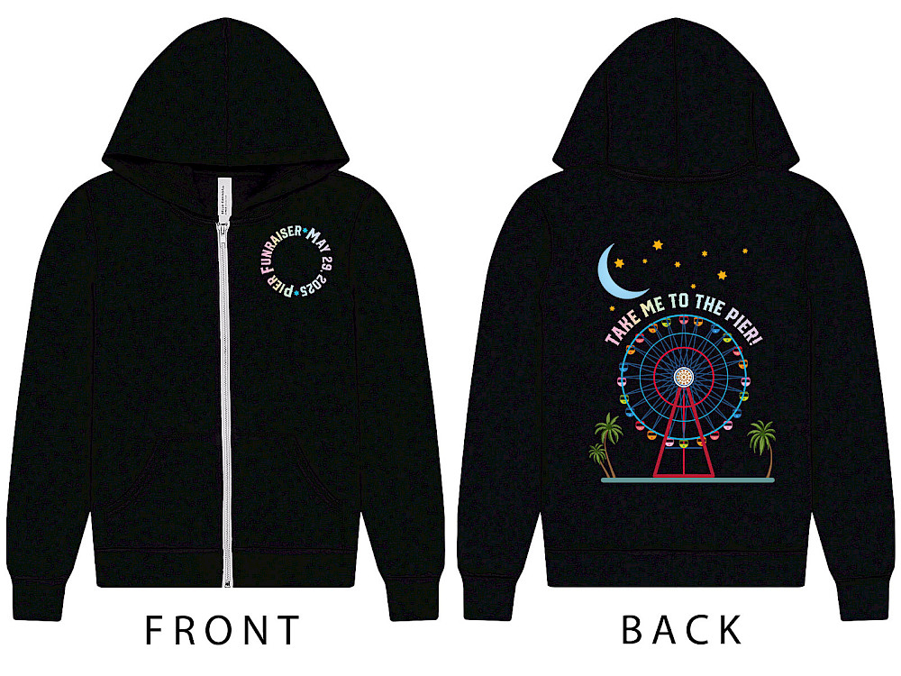 YOUTH Sponge Fleece Full-Zip Hooded Sweatshirt - 2025 Pier FUNraiser