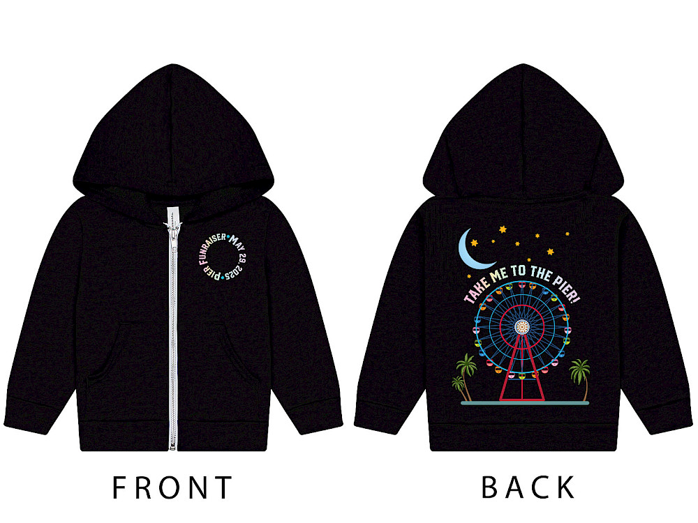 TODDLER Sponge Fleece Full-Zip Hooded Sweatshirt - 2025 Pier FUNraiser